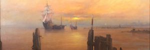 A collection of romantic marine oil paintings by Stewart Taylor